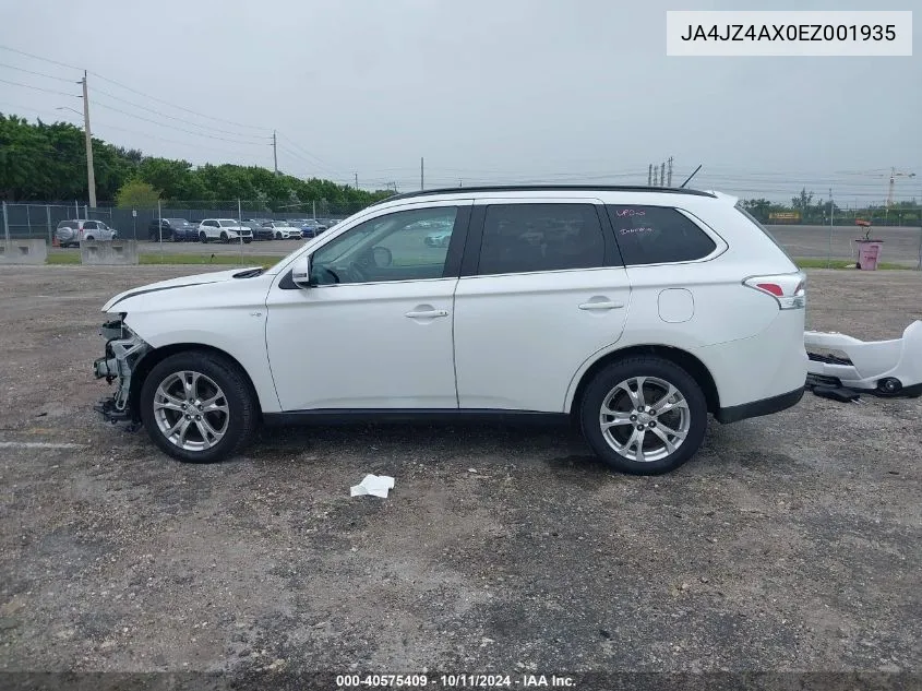 2014 Mitsubishi Outlander Gt VIN: JA4JZ4AX0EZ001935 Lot: 40575409