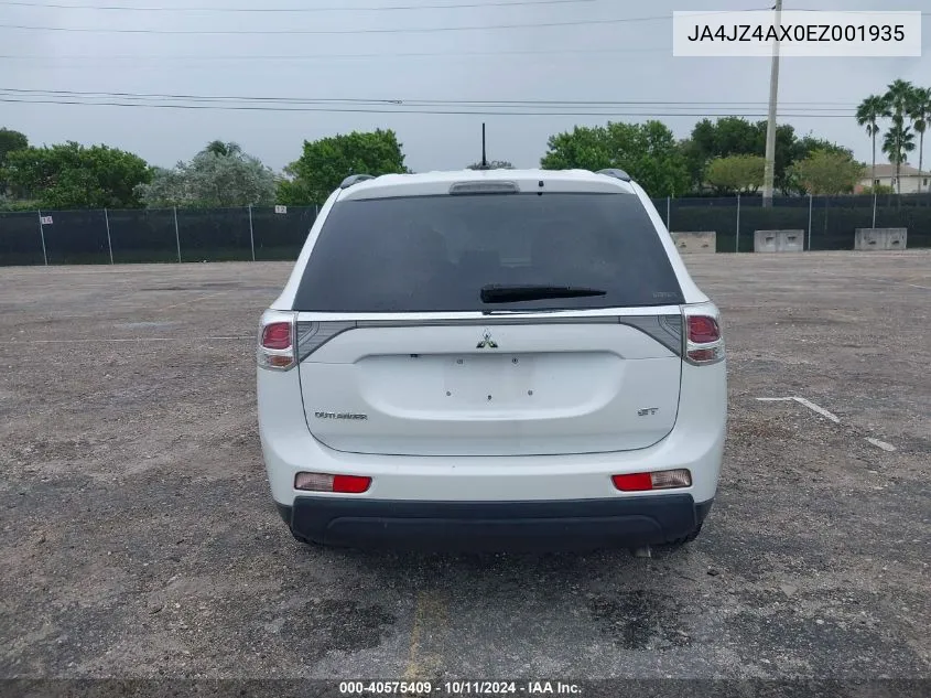 2014 Mitsubishi Outlander Gt VIN: JA4JZ4AX0EZ001935 Lot: 40575409