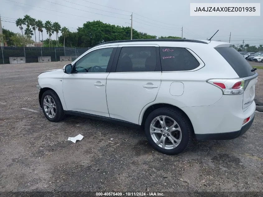 2014 Mitsubishi Outlander Gt VIN: JA4JZ4AX0EZ001935 Lot: 40575409