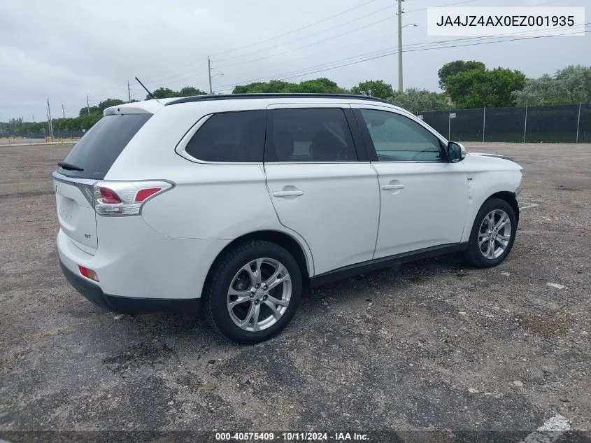 2014 Mitsubishi Outlander Gt VIN: JA4JZ4AX0EZ001935 Lot: 40575409