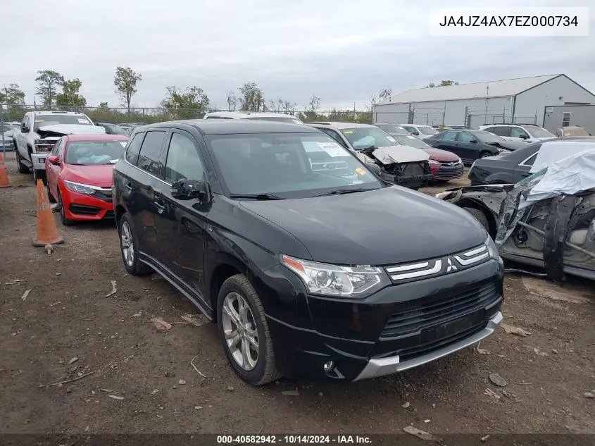 2014 Mitsubishi Outlander Gt VIN: JA4JZ4AX7EZ000734 Lot: 40582942