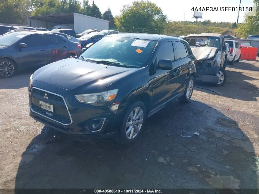 2014 Mitsubishi Outlander Sport Es VIN: 4A4AP3AU5EE018158 Lot: 40588619