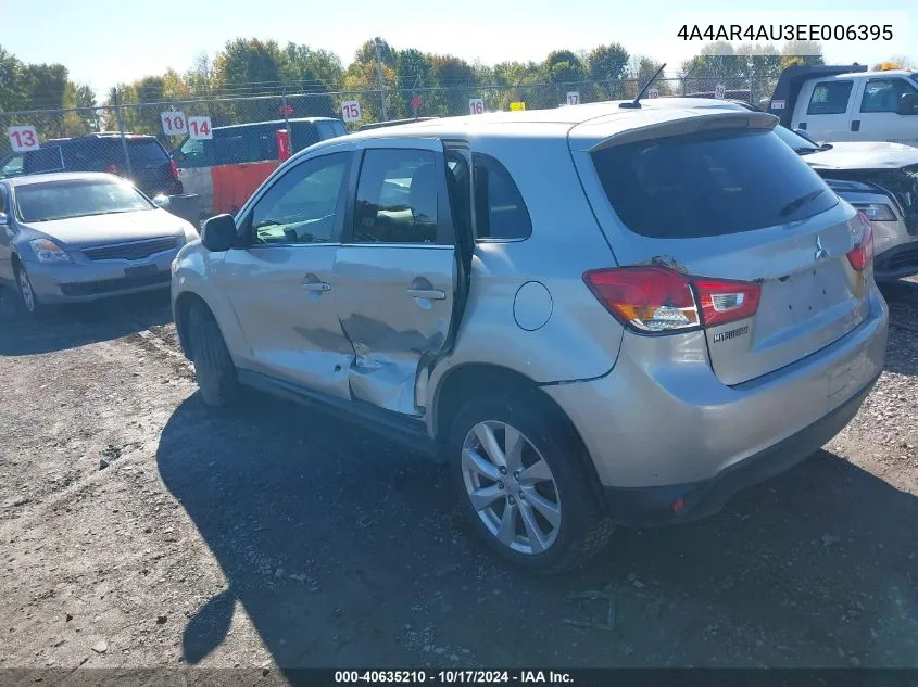 4A4AR4AU3EE006395 2014 Mitsubishi Outlander Sport Se