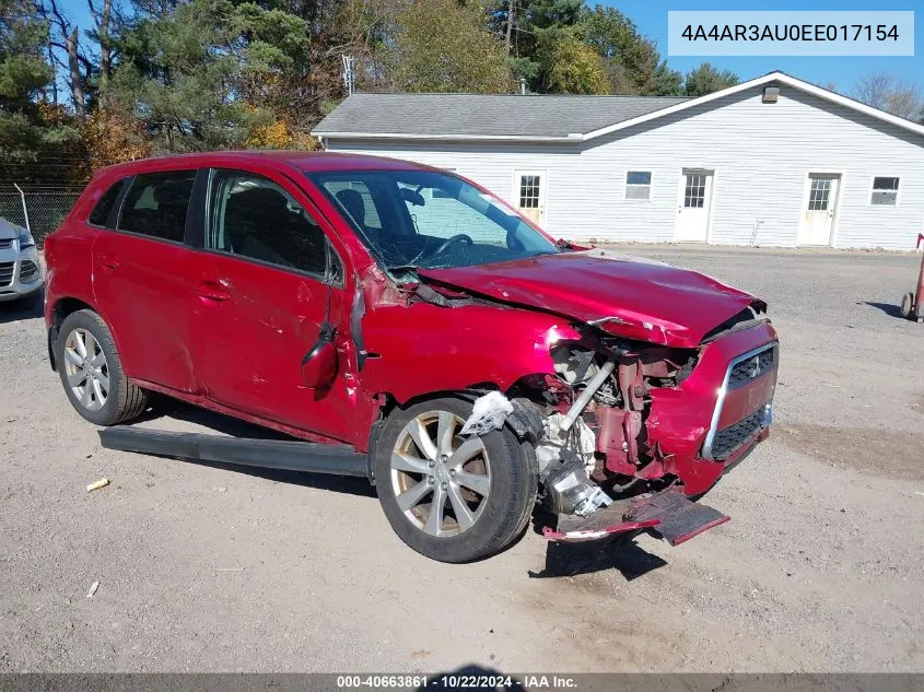 2014 Mitsubishi Outlander Sport Es VIN: 4A4AR3AU0EE017154 Lot: 40663861