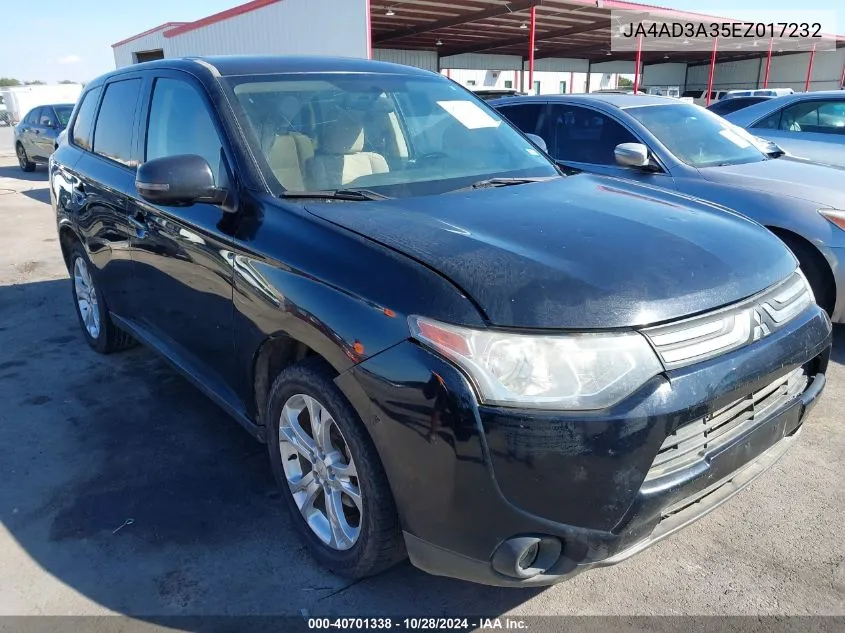 2014 Mitsubishi Outlander Se VIN: JA4AD3A35EZ017232 Lot: 40701338