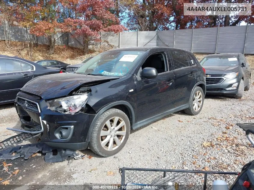 2014 Mitsubishi Outlander Sport Se VIN: 4A4AR4AUXEE005731 Lot: 40709925