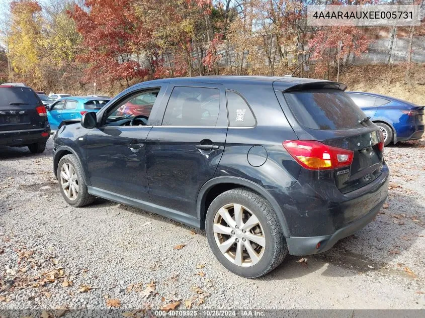 2014 Mitsubishi Outlander Sport Se VIN: 4A4AR4AUXEE005731 Lot: 40709925