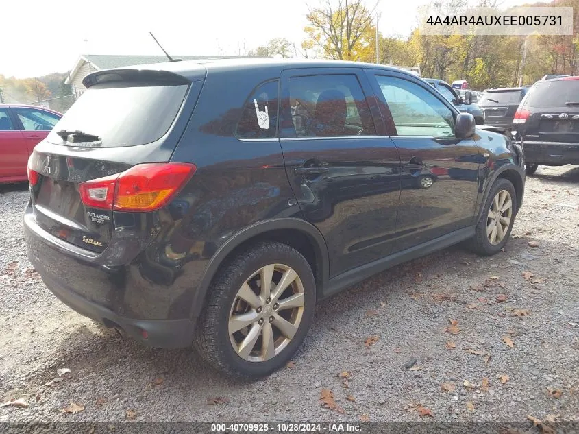 2014 Mitsubishi Outlander Sport Se VIN: 4A4AR4AUXEE005731 Lot: 40709925