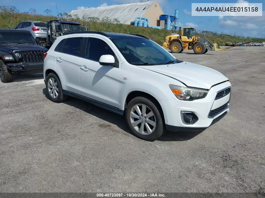 2014 Mitsubishi Outlander Sport Se VIN: 4A4AP4AU4EE015158 Lot: 40723097