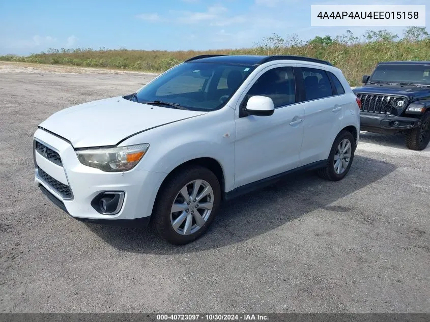 2014 Mitsubishi Outlander Sport Se VIN: 4A4AP4AU4EE015158 Lot: 40723097