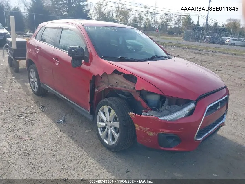 2014 Mitsubishi Outlander Sport Es VIN: 4A4AR3AU8EE011845 Lot: 40749904