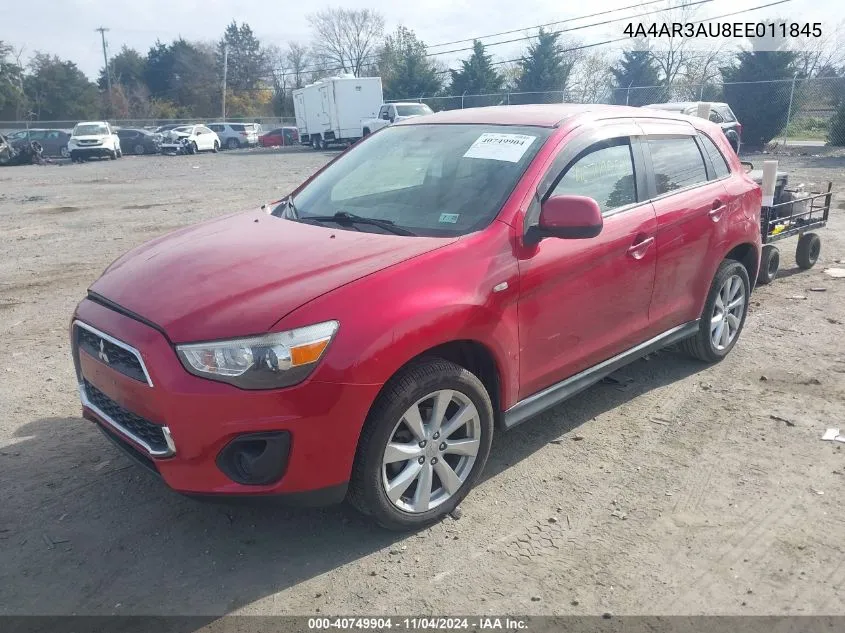 2014 Mitsubishi Outlander Sport Es VIN: 4A4AR3AU8EE011845 Lot: 40749904