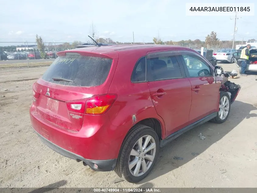 2014 Mitsubishi Outlander Sport Es VIN: 4A4AR3AU8EE011845 Lot: 40749904