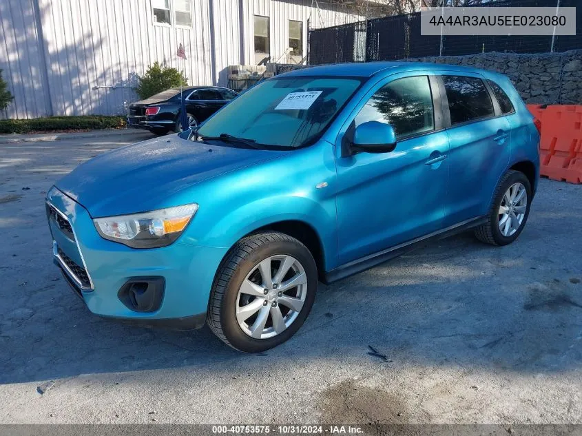 2014 Mitsubishi Outlander Sport Es VIN: 4A4AR3AU5EE023080 Lot: 40753575