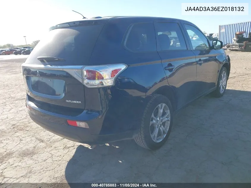 2014 Mitsubishi Outlander Se VIN: JA4AD3A36EZ018132 Lot: 40785883