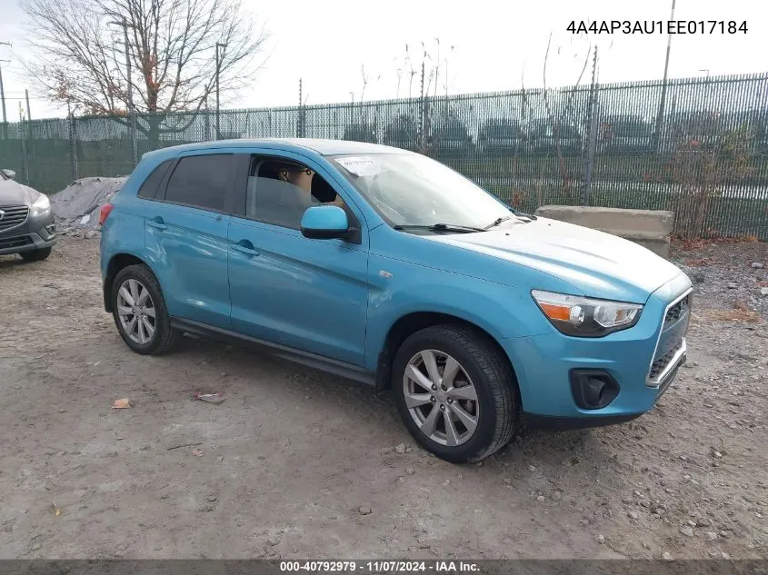 2014 Mitsubishi Outlander Sport Es VIN: 4A4AP3AU1EE017184 Lot: 40792979