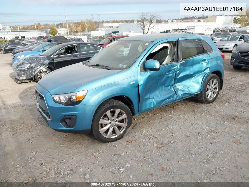 2014 Mitsubishi Outlander Sport Es VIN: 4A4AP3AU1EE017184 Lot: 40792979