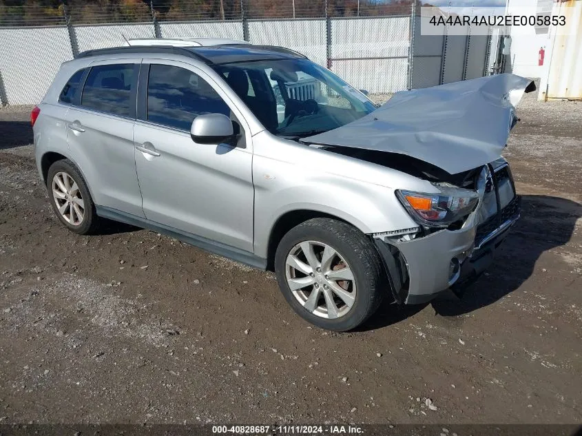 2014 Mitsubishi Outlander Sport Se VIN: 4A4AR4AU2EE005853 Lot: 40828687