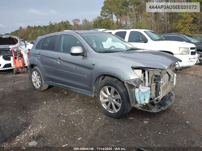 2014 Mitsubishi Outlander Sport Es VIN: 4A4AP3AU5EE031072 Lot: 40844146