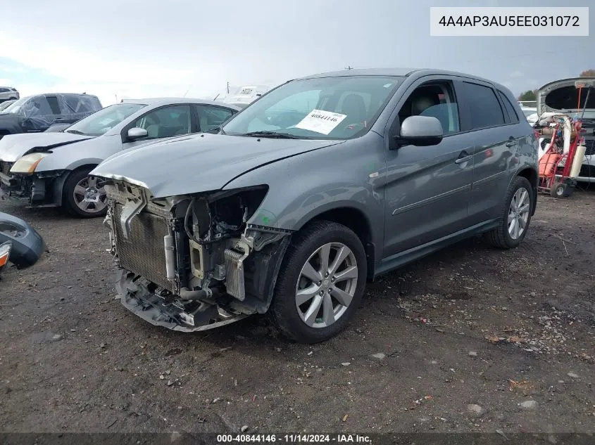 2014 Mitsubishi Outlander Sport Es VIN: 4A4AP3AU5EE031072 Lot: 40844146