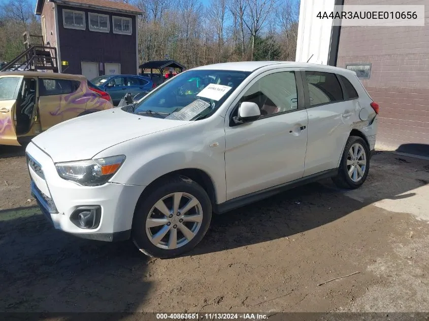 2014 Mitsubishi Outlander Sport Es VIN: 4A4AR3AU0EE010656 Lot: 40863651