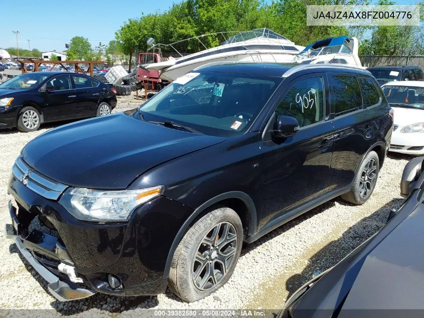 2015 Mitsubishi Outlander Gt VIN: JA4JZ4AX8FZ004776 Lot: 39382580