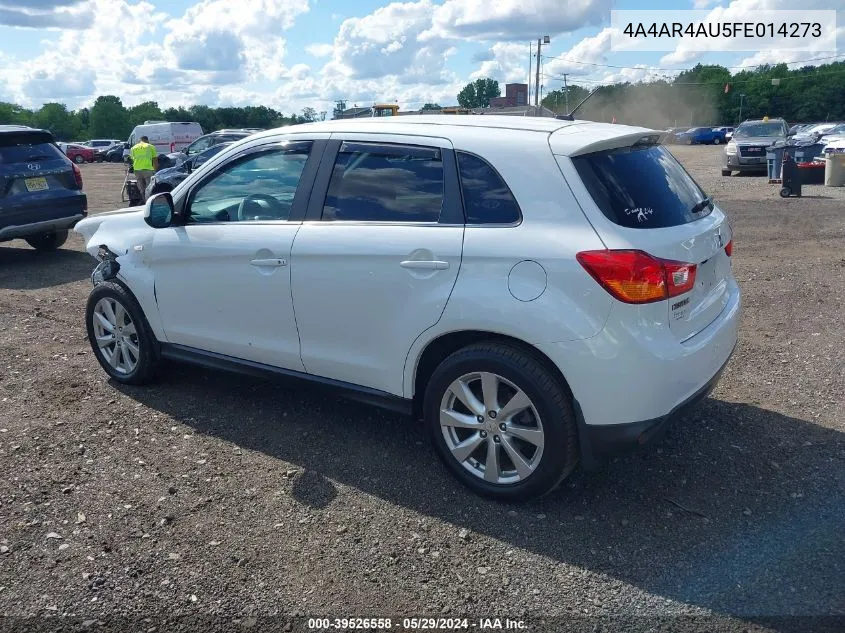 2015 Mitsubishi Outlander Sport Se VIN: 4A4AR4AU5FE014273 Lot: 39526558