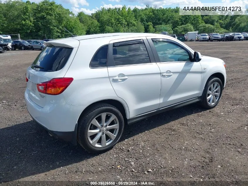 4A4AR4AU5FE014273 2015 Mitsubishi Outlander Sport Se