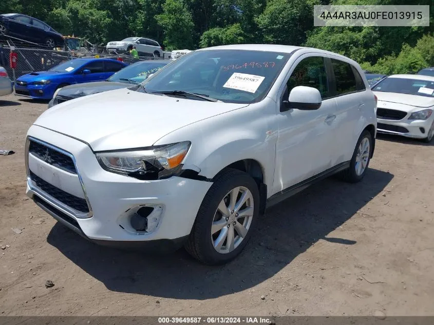 2015 Mitsubishi Outlander Sport Es VIN: 4A4AR3AU0FE013915 Lot: 39649587