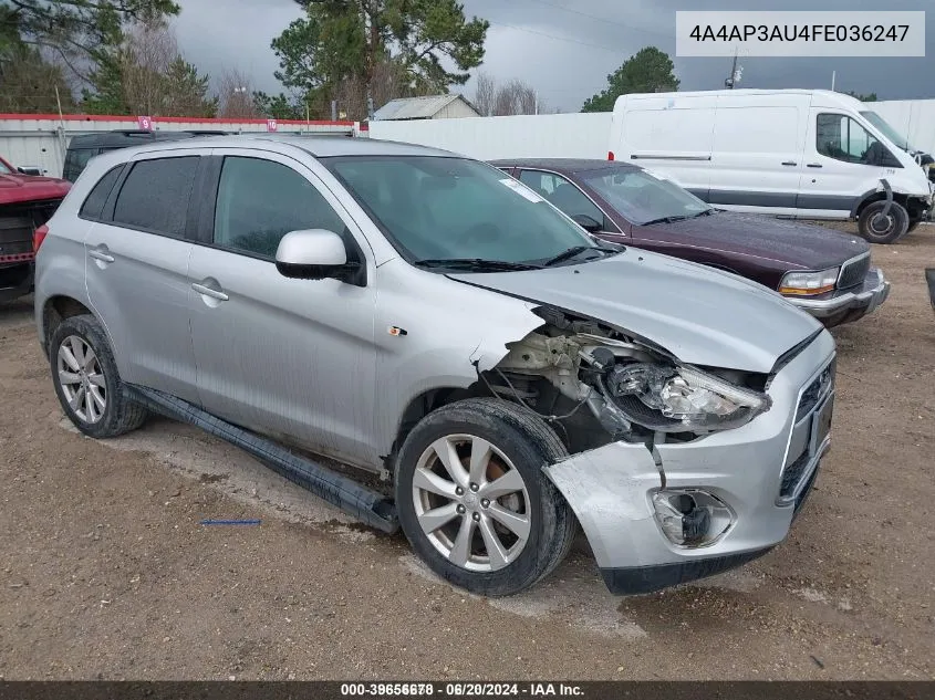 2015 Mitsubishi Outlander Sport Es VIN: 4A4AP3AU4FE036247 Lot: 39656678