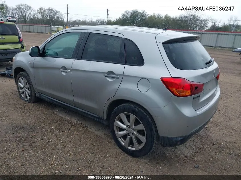 4A4AP3AU4FE036247 2015 Mitsubishi Outlander Sport Es