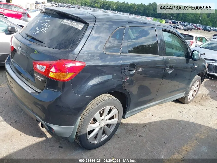 2015 Mitsubishi Outlander Sport Es VIN: 4A4AP3AUXFE005956 Lot: 39694125