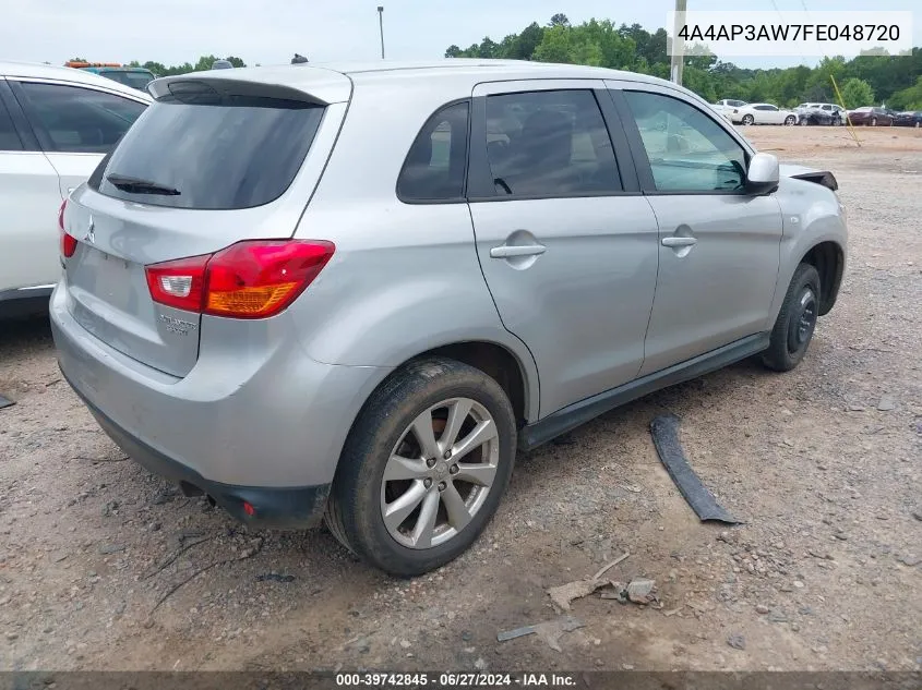 2015 Mitsubishi Outlander Sport Es VIN: 4A4AP3AW7FE048720 Lot: 39742845