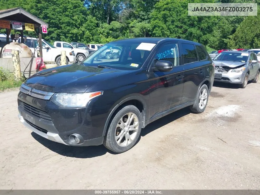 2015 Mitsubishi Outlander Se VIN: JA4AZ3A34FZ003275 Lot: 39755957