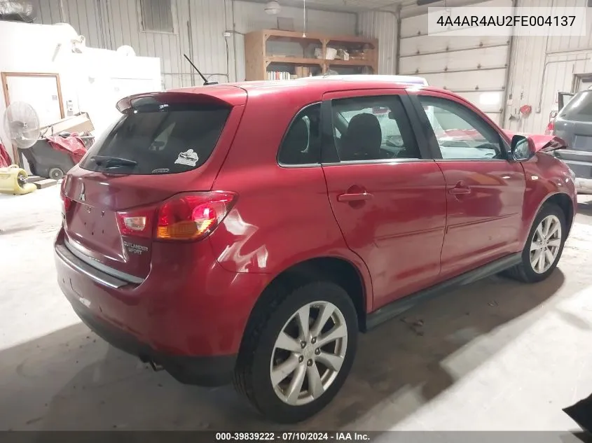 4A4AR4AU2FE004137 2015 Mitsubishi Outlander Sport Se