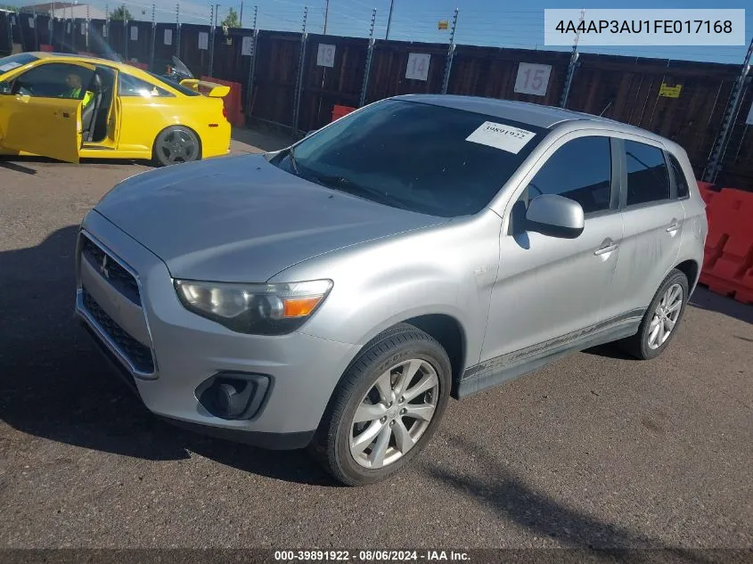 2015 Mitsubishi Outlander Sport Es VIN: 4A4AP3AU1FE017168 Lot: 39891922