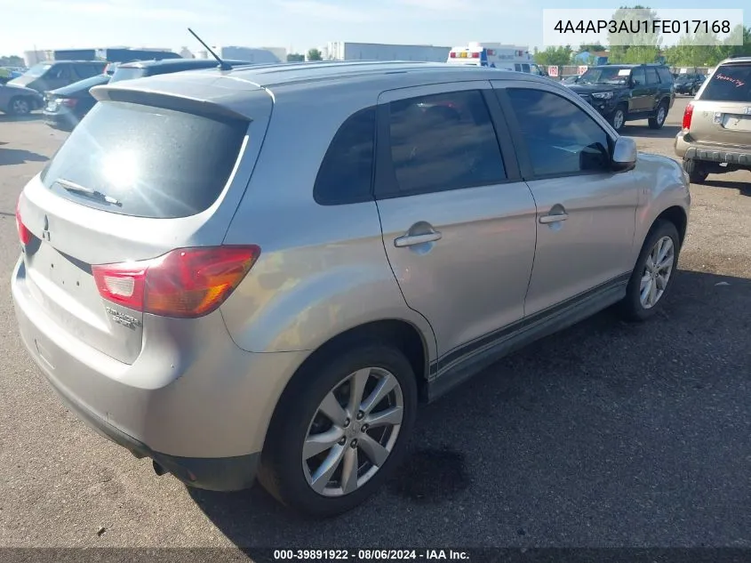 2015 Mitsubishi Outlander Sport Es VIN: 4A4AP3AU1FE017168 Lot: 39891922