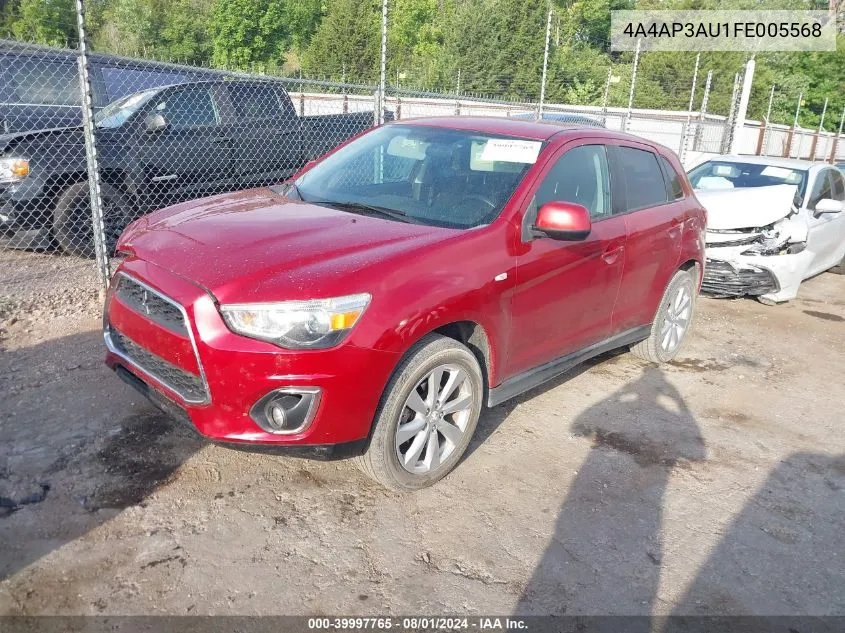 2015 Mitsubishi Outlander Sport Es VIN: 4A4AP3AU1FE005568 Lot: 39997765