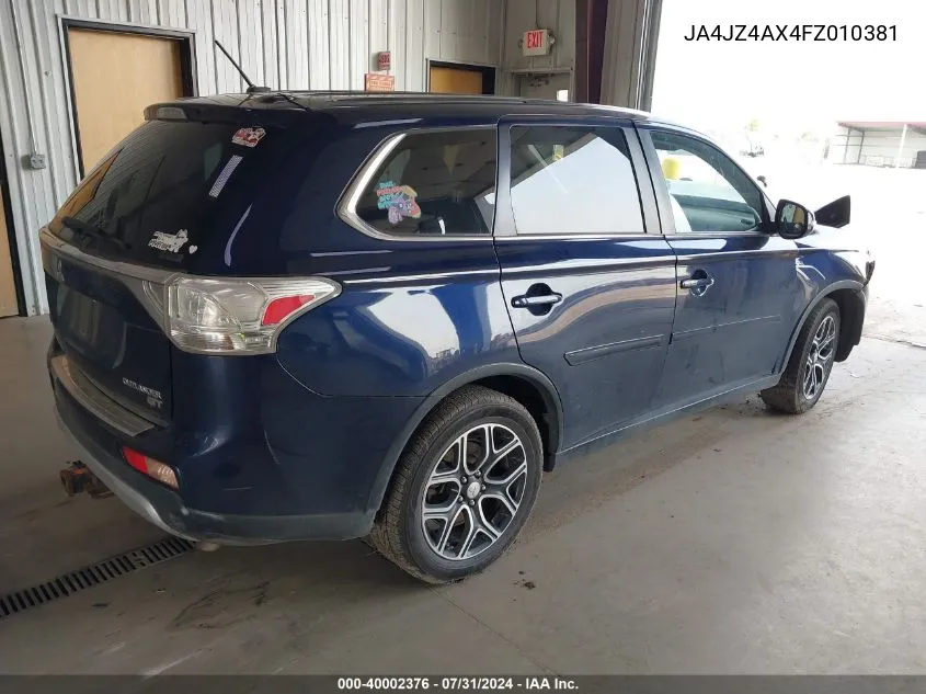 JA4JZ4AX4FZ010381 2015 Mitsubishi Outlander Gt