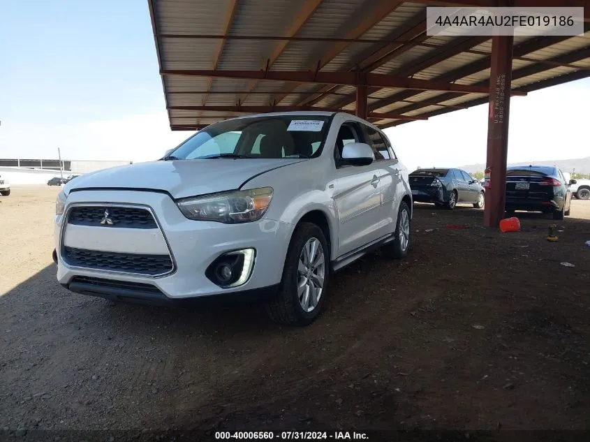 4A4AR4AU2FE019186 2015 Mitsubishi Outlander Sport Se