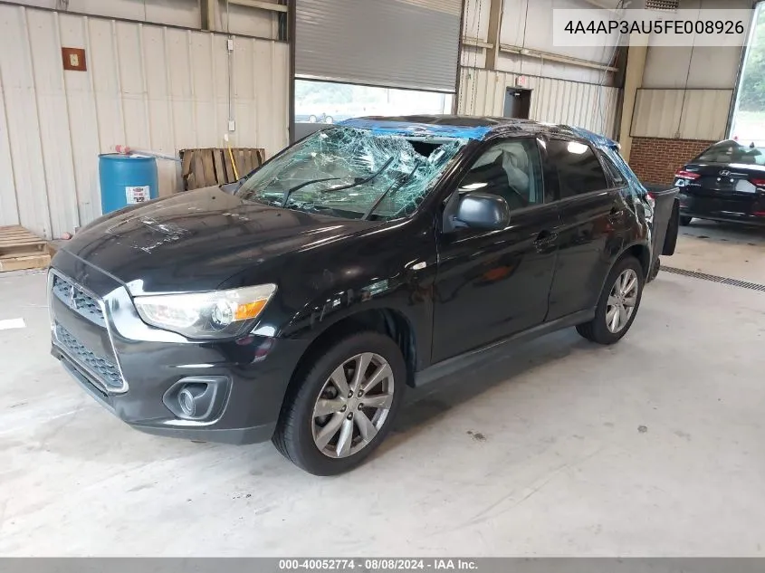 2015 Mitsubishi Outlander Sport Es VIN: 4A4AP3AU5FE008926 Lot: 40052774