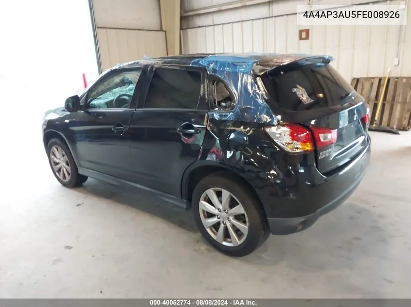 4A4AP3AU5FE008926 2015 Mitsubishi Outlander Sport Es