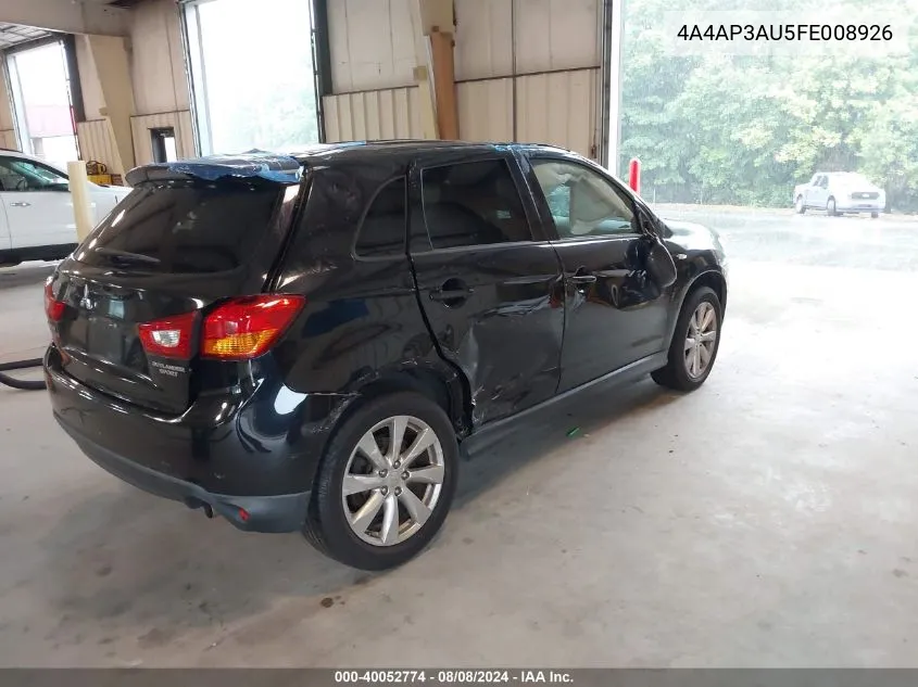 4A4AP3AU5FE008926 2015 Mitsubishi Outlander Sport Es