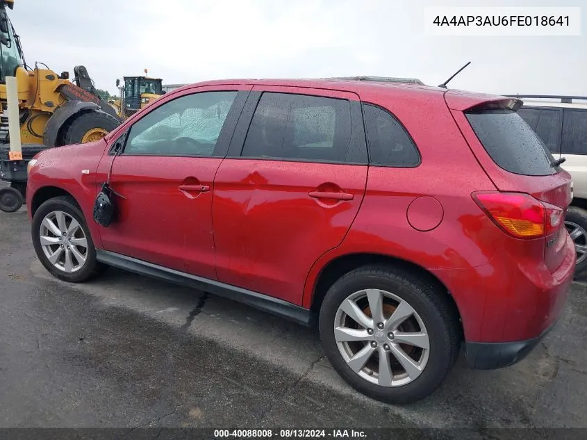 4A4AP3AU6FE018641 2015 Mitsubishi Outlander Sport Es