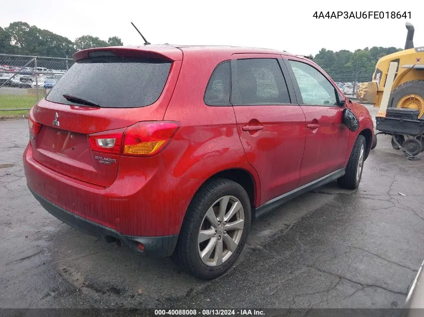 4A4AP3AU6FE018641 2015 Mitsubishi Outlander Sport Es