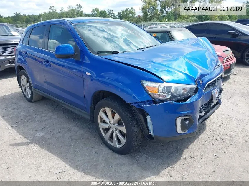 4A4AP4AU2FE012289 2015 Mitsubishi Outlander Sport Se