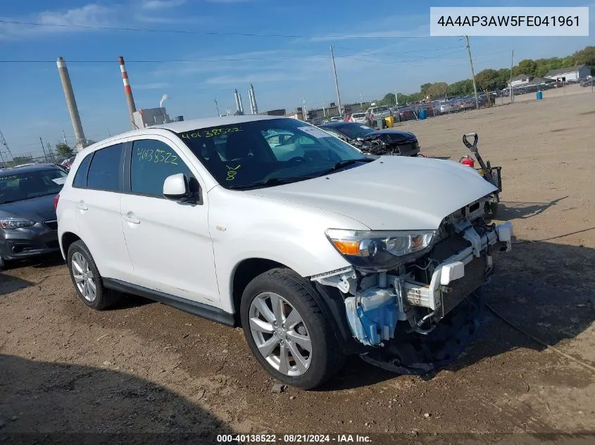 2015 Mitsubishi Outlander Sport Es VIN: 4A4AP3AW5FE041961 Lot: 40138522