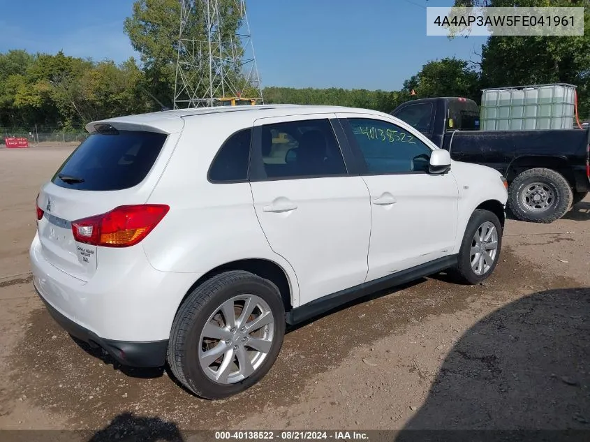 2015 Mitsubishi Outlander Sport Es VIN: 4A4AP3AW5FE041961 Lot: 40138522