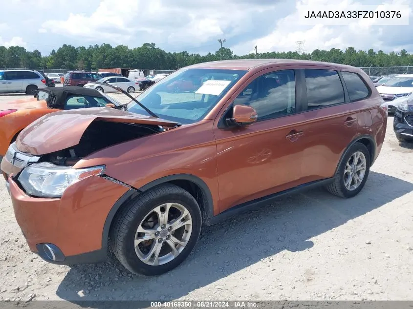 JA4AD3A33FZ010376 2015 Mitsubishi Outlander Se