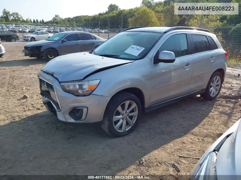 2015 Mitsubishi Outlander Sport Se VIN: 4A4AR4AU4FE008223 Lot: 40177882